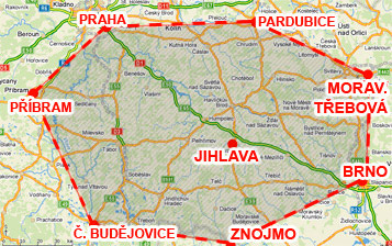Mapa naší působnosti - klikněte pro zvětšení Mapa vrtání studní